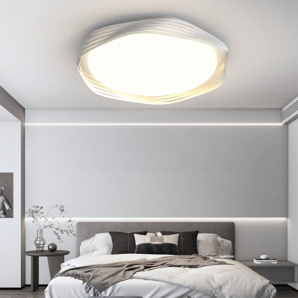 Ceiling Pendant Light , Modern Romantic Ceiling Light Fixture Dimmable Flush Mounted Ceiling Lamp for Living Room Bedroom Kitchen White Acrylic LED Ceiling Chandelier Interesting Life ( Color : Tricol