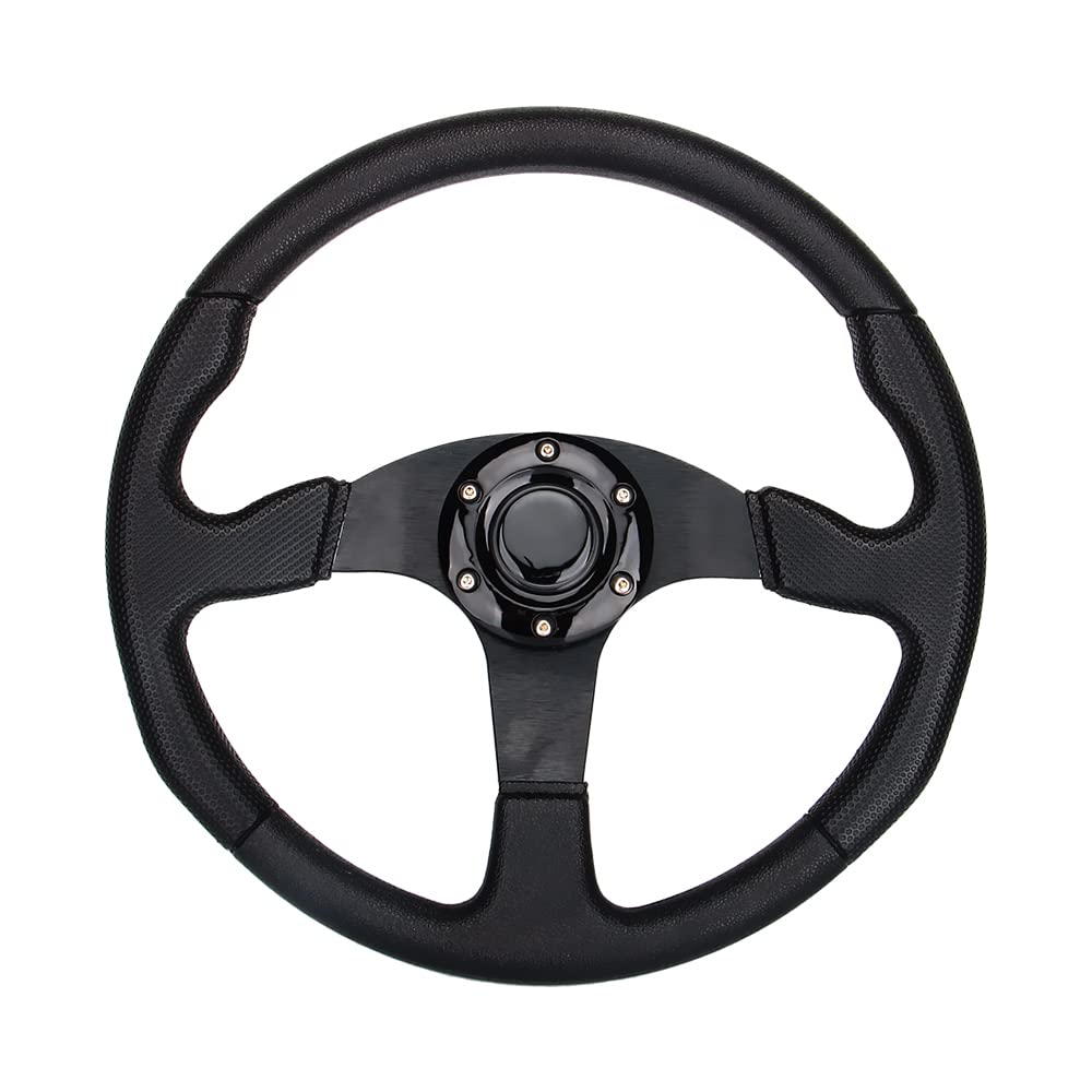 Spaorcco Flat-bottom Golf Cart Steering Wheel for Club Car DS &Precedent Universal Design 14 inch EZGO RXV & TXT, Yamaha Golf Cart Steering Wheels