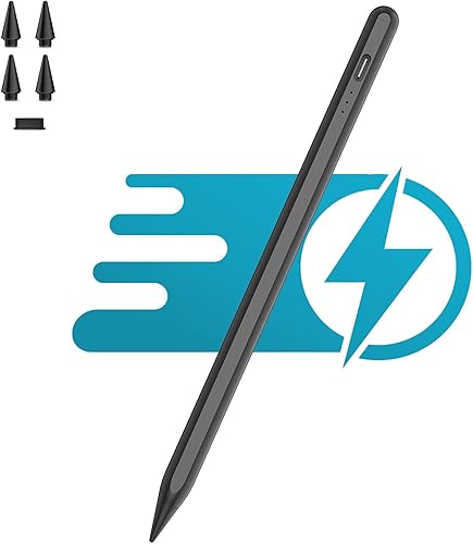 Lápiz óptico para iPad Pencil de 2 generación de 5-10 minutos de carga rápida, lápiz capacitivo compatible con iPad 2018-2023, escritura de dibujo,