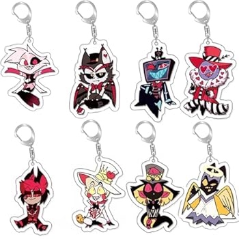 キーホルダー・アクリルキーホルダー Hazbin Hotel Lucifer Valentine Keychain Amazon.co.jp: ハズビンホテル バレンタイン アクリルキー