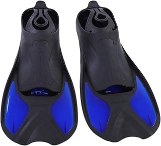 barbatana de snorkel, barbatana de mergulho ajuste perfeito barbatana de pé bolso de pé completo conforto barbatanas curtas para mergulho para natação (xl)