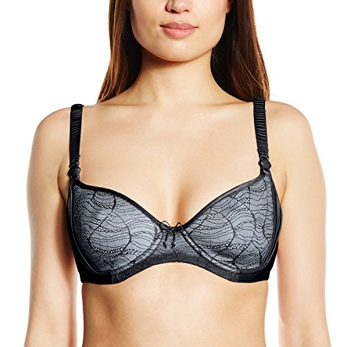 CACI MICROLIFT Magic Sujetador, Negro (Schwarz-Schwarz), 65CC para Mujer