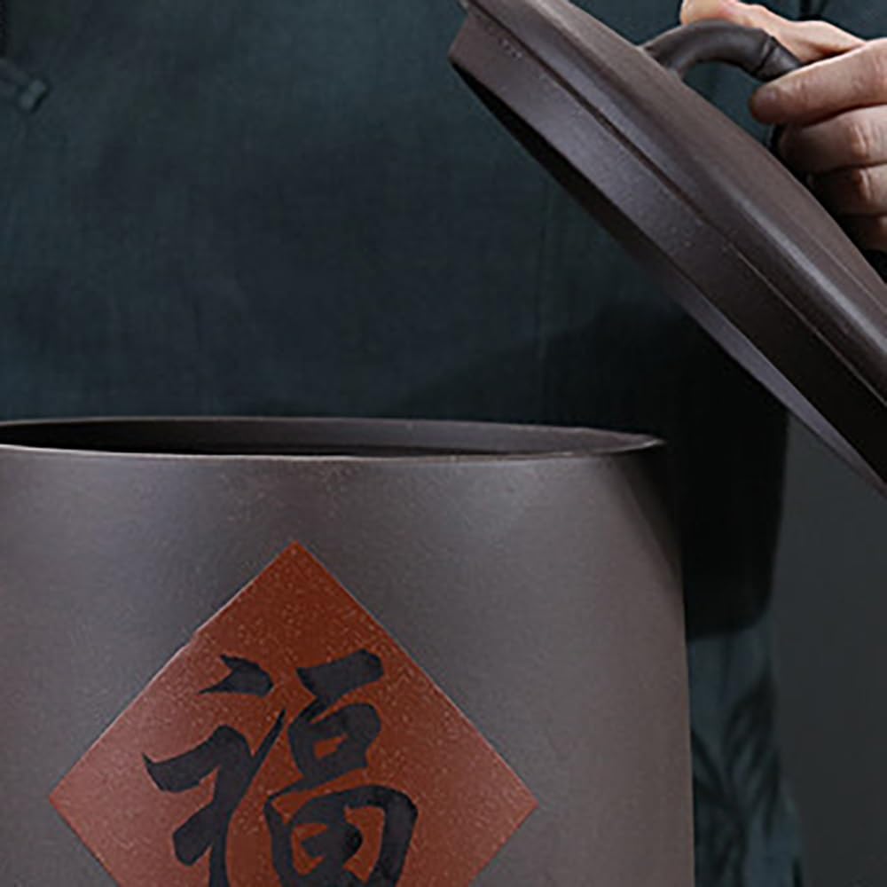 Keramik-Reisvorratsbehälter, Home Keramikglas Für Reis, Chinesische Aufbewahrungsglas Für Mehlnüsse Snack, Luftdichter Lebensmittel Vorratsdose(A,5kg/11lb)