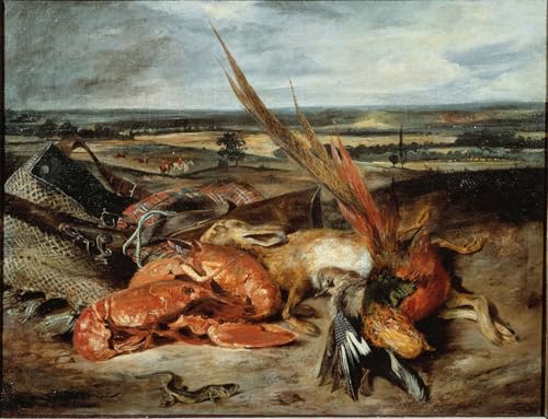 Posters Delacroix Nature morte au homard pour habiller un mur vide 60x90