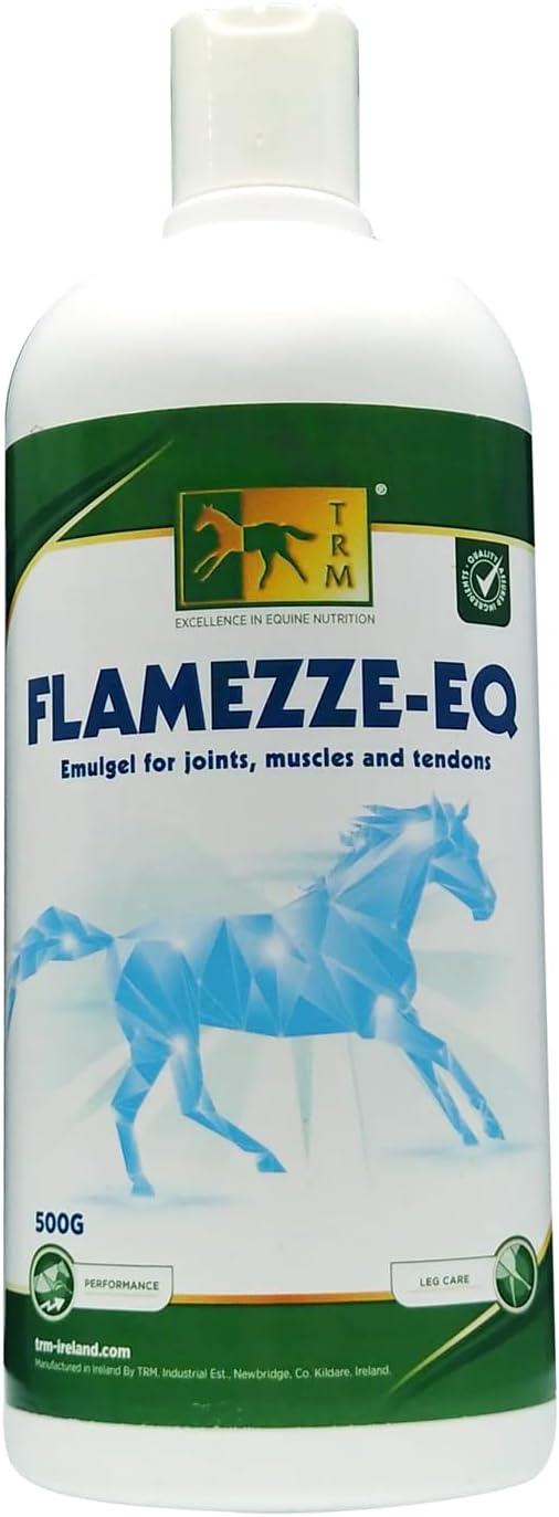 TRM Flamezze-EQ Equine Pain Relief Liniment Emulgel for Topical Horse Leg Care | Reduce Pain & Inflammation - 17.6 oz (500g) - 17.6 oz