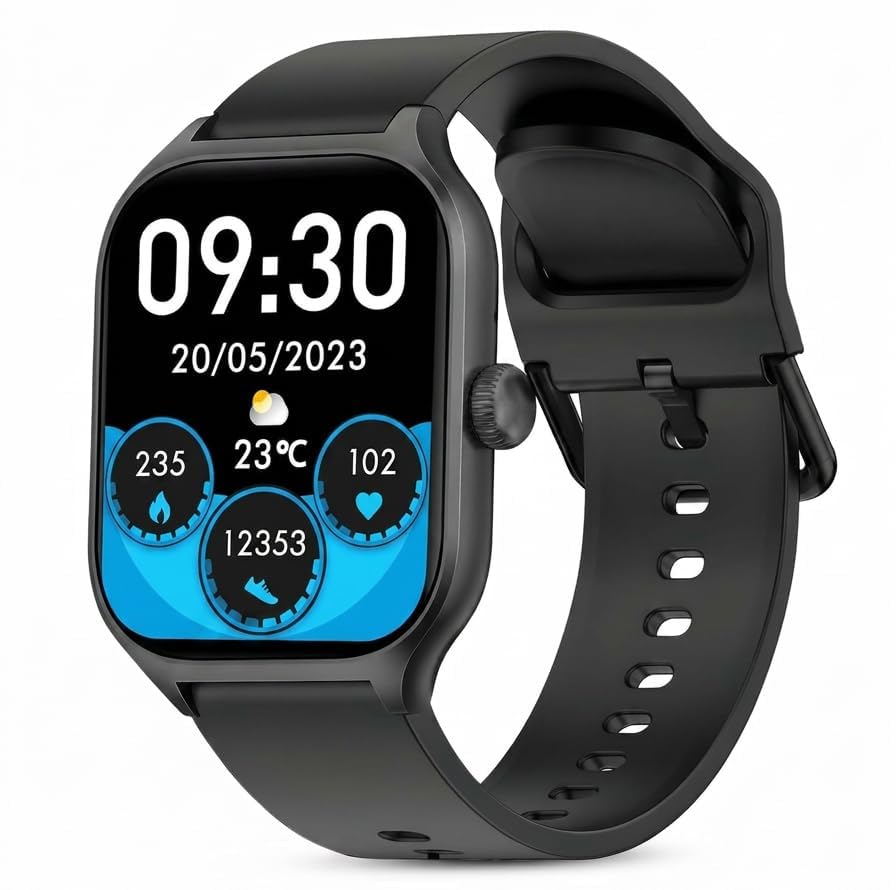 CHG H9 Smart Watch 2.01" TFT Display, Bluetooth 5.0 with 100+ Sports Mode, Heart Rate & Blood Oxygen Monitor, Call & Message Reminders Compatible for Android & iOS, IP67 Waterproof(Black)-image-31