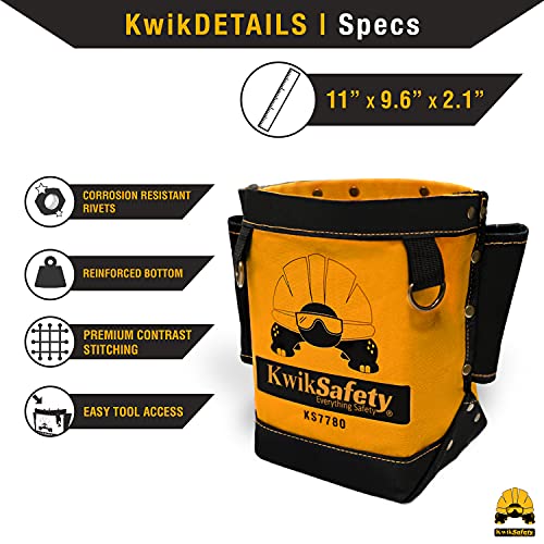 Kwiksafety - Charlotte, Nc - Joeybag Bolt Bag [Lightweight Duty] Everyday Multi-Use Canvas Utility Small Tools Accessories Loops Storage Holder Tunnel Connection | Gold/Black #TOP3