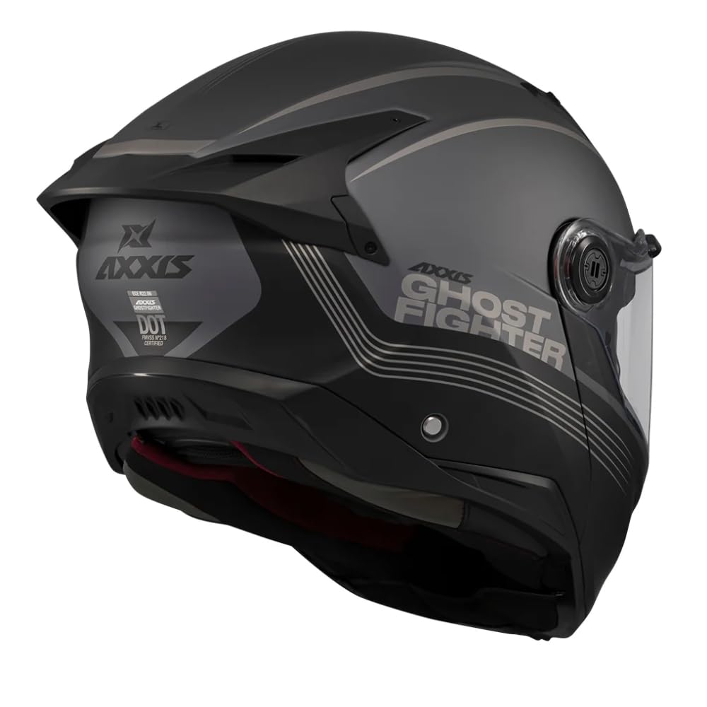 AXXIS Casco Moto Casco Ghostfighter Sv Bitone Negro/gris Mate Xl Negro/gris Mate Xl