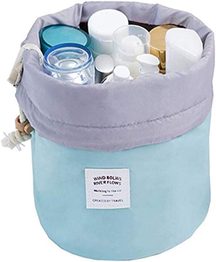 Makeup Bag, Travel Makeup Cosmetic Pouch Portable Handbag Toiletry Case Mini Makeup Train Case Cosmetic Bag Cosmetic Organizer Travel Accessories (Blue)