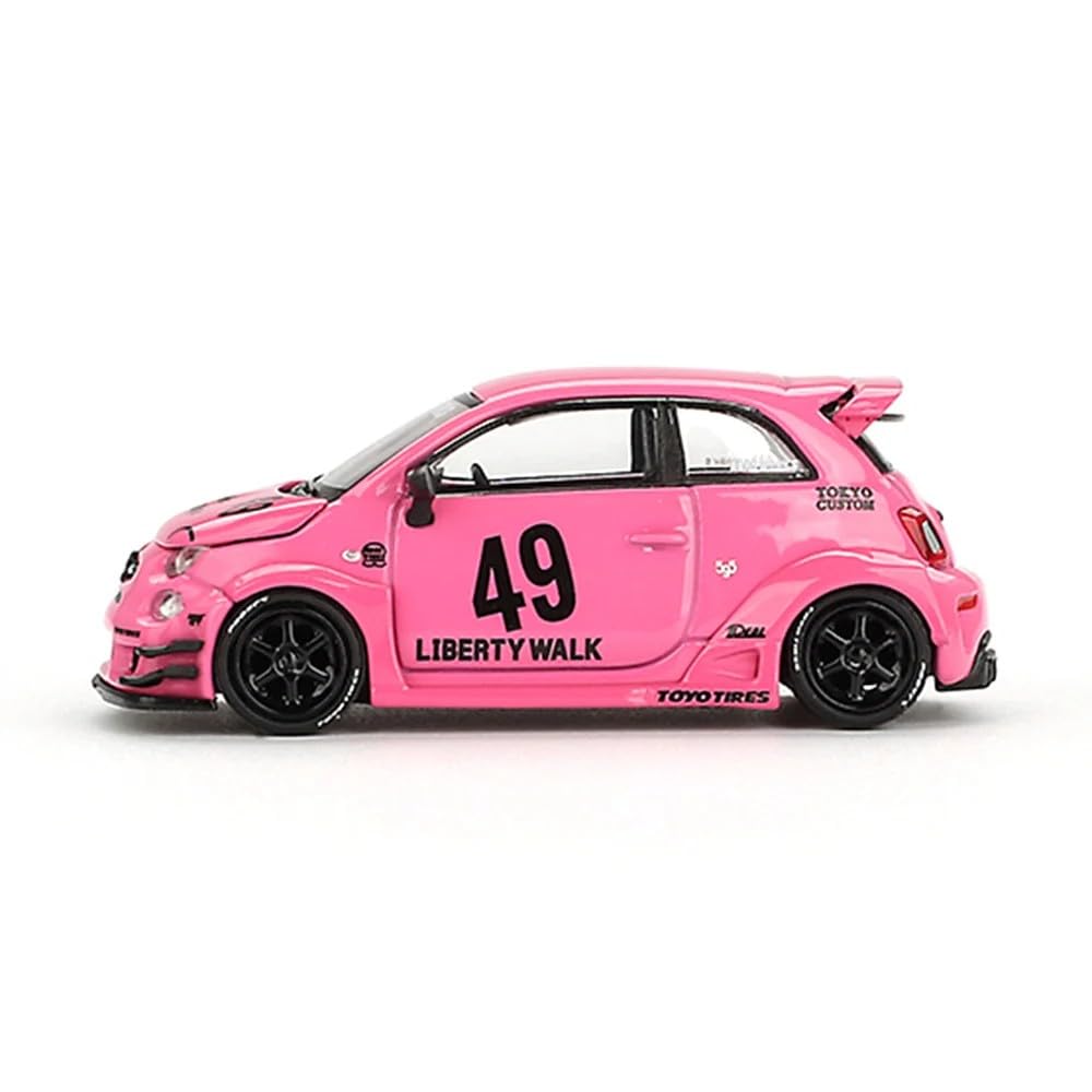 Diecast Model Car Compatible with Mini GT 1:64 Abarth 595 LB-Works