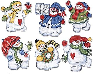 Design Works Cross Stitch Ornament Kit (Set of 6), I Love Snow