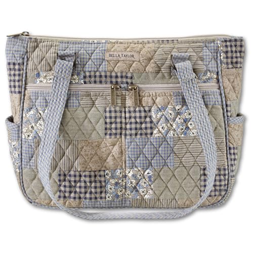 Bella Taylor Everyday Tote | Lightweight Quilted Fabric Handbags for Women