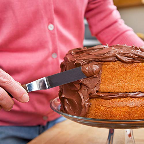 Image of 4PCS Offset Cake Icing Spatula Set 4 inch 6 inch 8 inch 10 inch with Wooden Handle