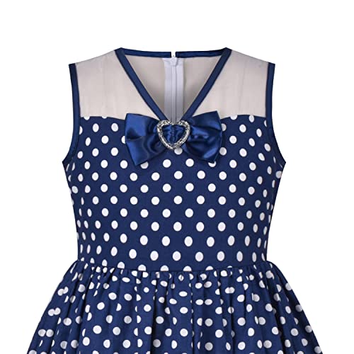 Sunny Fashion Girls Dress Turn-Down Collar Checkered Black White Summer 7-143