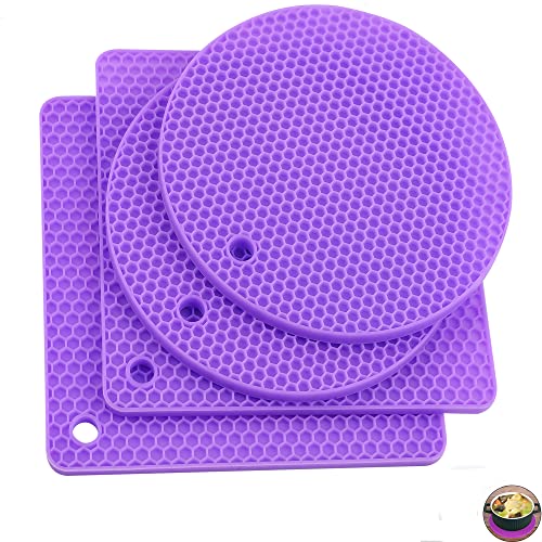 Salvamanteles de silicona, salvamanteles para platos calientes, tapete resistente al calor, soporte para ollas de siliocne, almohadillas calientes de silicona, tapete para platos para 4 unidades, 2