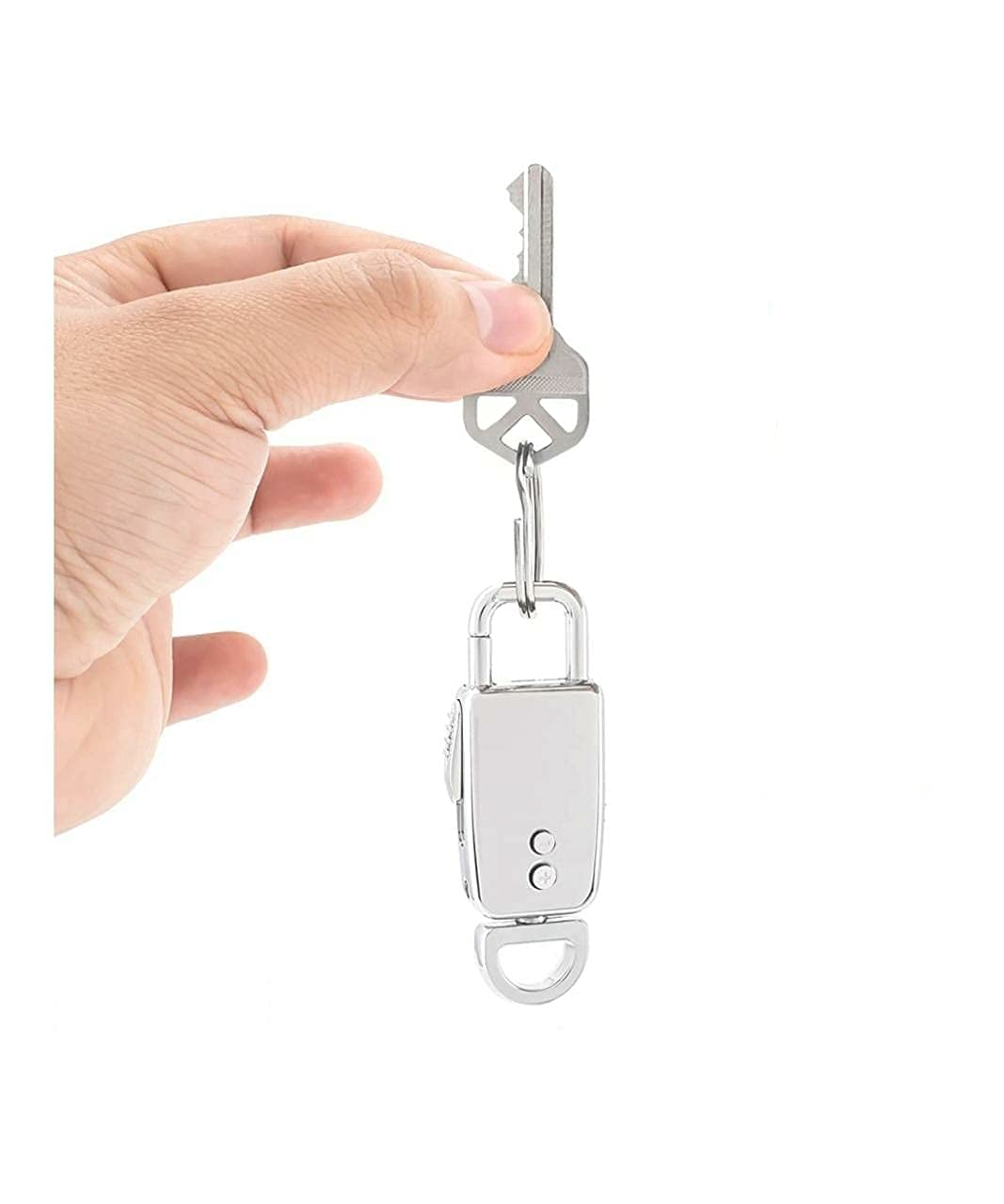 second vision® keychain digital voice recorder silver 4k audio recording quality for lectures meetings interviews music with inbuilt memory of 8gb with battery backup of 15 hours on single charge