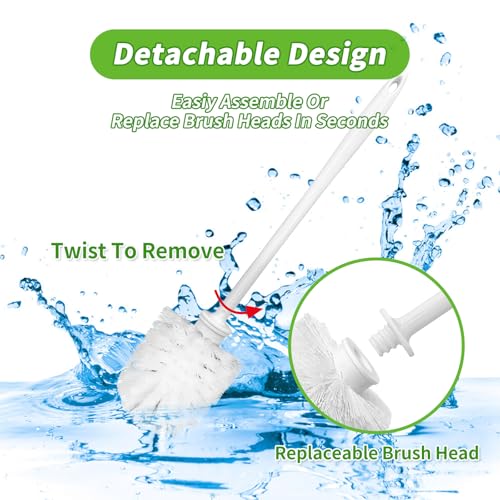Image of 35pcs Toilet Brush Pack Long Handled Heavy Duty Commercial Toilet Brush Without Holder Disposable Toilet Brush Set