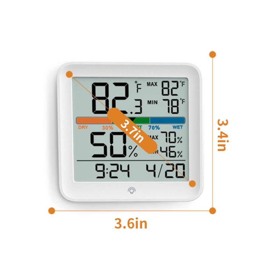 Schermo A Colori Multifunzionale For Temperatura E Umidità A Doppio Scopo, Termometro Interno A Grande