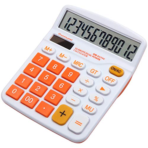 最安値 Tossow 電卓 12桁 ソーラー電卓 計算機 おしゃれ 大型液晶 簿記用電卓 卓上電卓 オレンジの価格比較