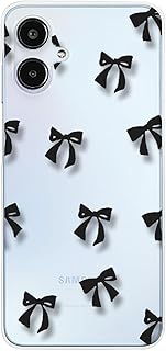 sslink Galaxy A25 5G SC-53F 対応 クリア ハードケース リボン(ブラック) スマホ ケース スマートフォン カバー カスタム ジャケット