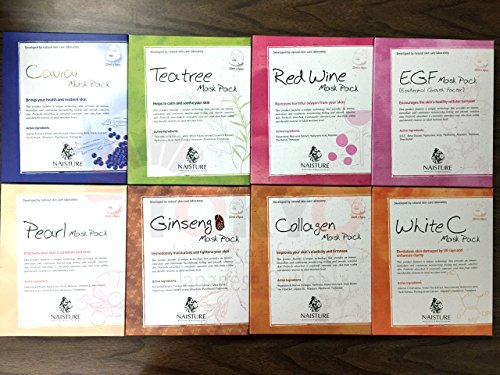 JJlivingNaisture Facial Mask Sheet Combo Pack (8 Kind Sheets of 1 Set) 8 pack - only at Tokyo Japanese Outlet