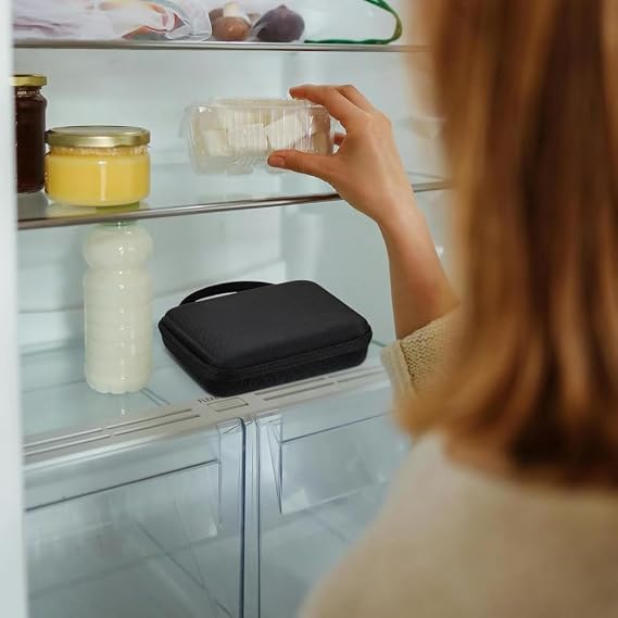 for Fridge Storage Case for Peptide Vials, 30 Slot Organizer for Insulin, GLP-1 1-3ml Vials Hard Shell Travel Portable Case