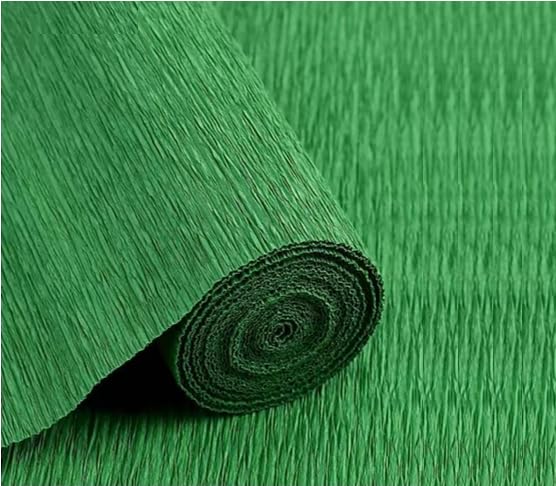 Crepe Paper Roll 8.2ft Long 17 Inch Wide for Wedding Ceremony Various Large Festivals Decoration (Dark Green)