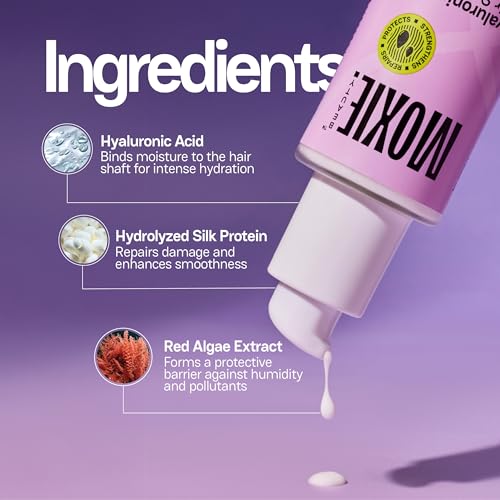 Image of Moxie Beauty Hyaluronic Acid Hair Serum | Deep Hydration & Frizz Control | Lightweight & Non-Greasy | Smooth, Silky & Healthy Hair | 50ml