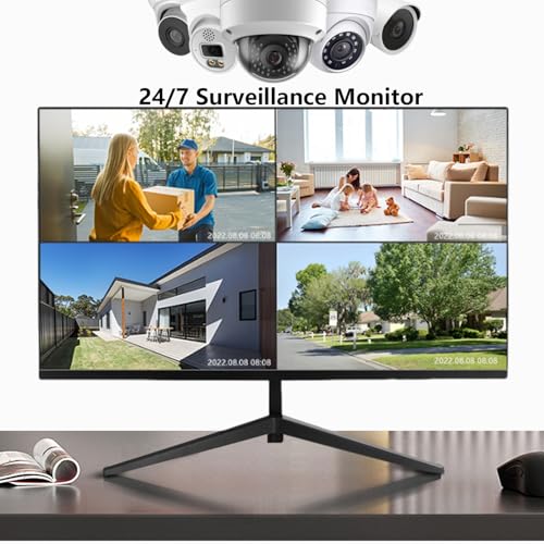 Image of Real HD 32 Inch FHD 1080P CCTV Security Monitor, Thin LED Screen Computer Monitor, 60Hz Refresh Rate with HDMI VGA BNC and Audio, Compatible with 4K, for Surveillance NVR /DVR System