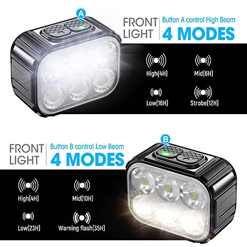 Bike Lights Ultra Bright, Rechargeable Bike Light Front And Back, Ipx65 Waterproof Bicycle Light Super Bright Bicycle Headlight Accessories Led Mountain Bike Lights Flashlight Front #TOP1