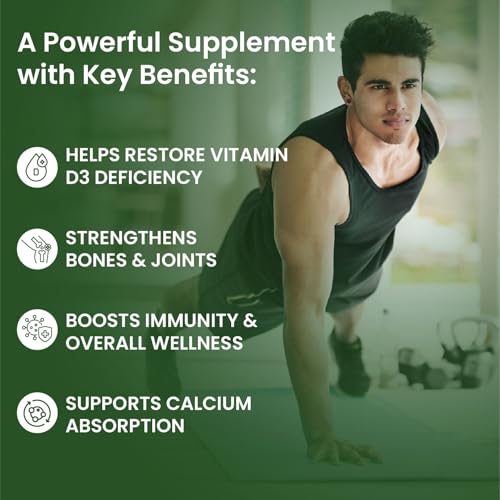 Image of Vlado's Himalayan Organics Vitamin D3 60000 IU Cholecalciferol Tablets | High Potency Weekly D3 Supplement for Bone, Joint & Immune Health | Delicious Orange Flavour | 40 Tablets, Pack of 4