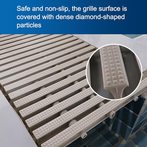 Grille de trop-plein de douche modulable avec épissure à 3 trous pour terrasse - 6
