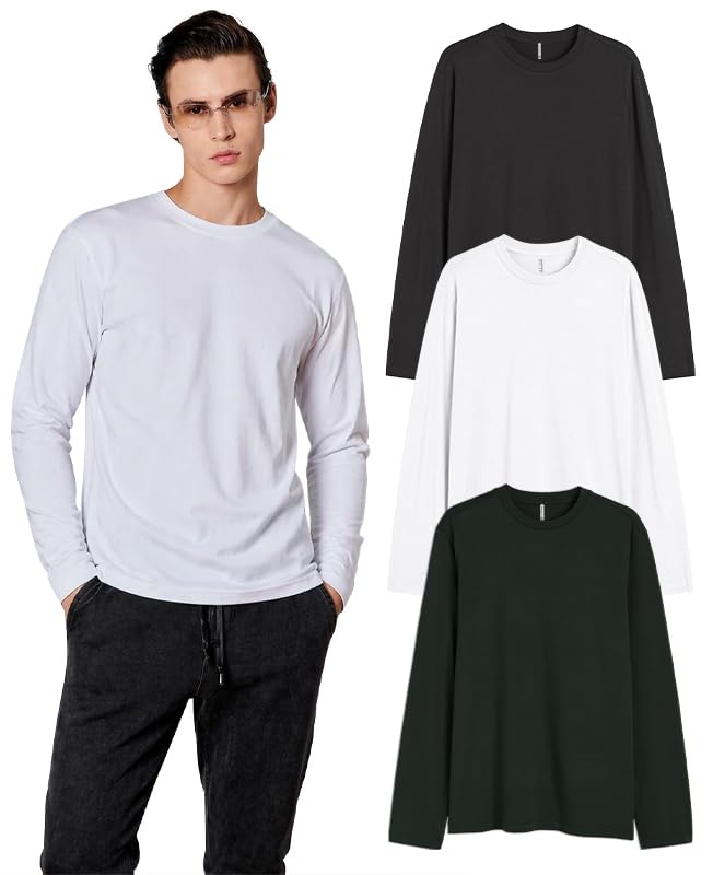 Image of Sleepynuts Regular fit Cotton Full Sleeve Plain T-Shirt for Men (Pack of 1,2,3 Size Small to 3XL)