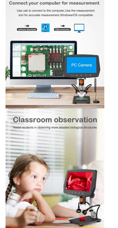 MS3 9 cali HDLCD DisplayScreen Microscopio ElectronicMonokularowy mikroskop cyfrowy z ekranem LCD do naprawy
