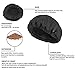 Deep Conditioning Heat Cap, Mifine Deep Steamer Hair Heat Cap, Natural Cotton Cordless Caps with flaxseed, Microwavable Hot Cap for Steam Hair, with 10 PCS Disposable Shower Caps (Black)