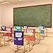moopok 1/18 Pack Chair Pockets for Classrooms K-2 Chairback Buddy Pocket Chart with 3 Pockets and 1 Student Name Tag, Chair Bags Classroom Student Chair Pockets Organizer