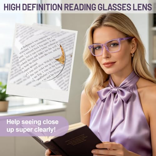 Image of 4 PACKS Blue Light Blocking Reading Glasses Women 1.0 1.25 1.5 1.75 2.0 2.25 2.5 2.75 3.0 3.5 4.0 5.0 6.0