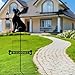 Tfro & Cile Solar Light Garden Stake 49 Inch Black Golden Retriever Welcome Sign Decorative Dog Lantern Ornament Outdoor Garden Decor for Lawn Yard Patio