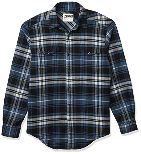 Mountain Khakis Men's Teton Flannel Shirt, Steel Blue, Small