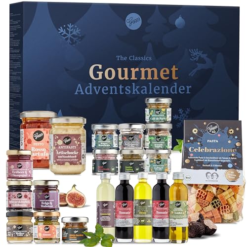 Gepp's Premium Adventskalender für Feinschmecker I 24 ausgefallene Gewürze, Dips & französische Konfitüren sowie Öl & Essig Spezialitäten I Kulinarischer Weihnachtskalender für Männer & Frauen