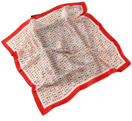 women's professional silk square scarf with High-end fashion letter Print,delicate and silky Texture,27.5x27.5 inches 5