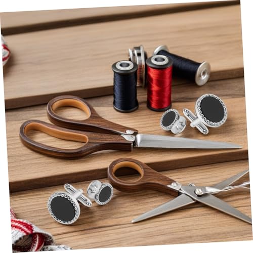 8 pcs botones y gemelos de acrílico negro para camisa miniatura 7