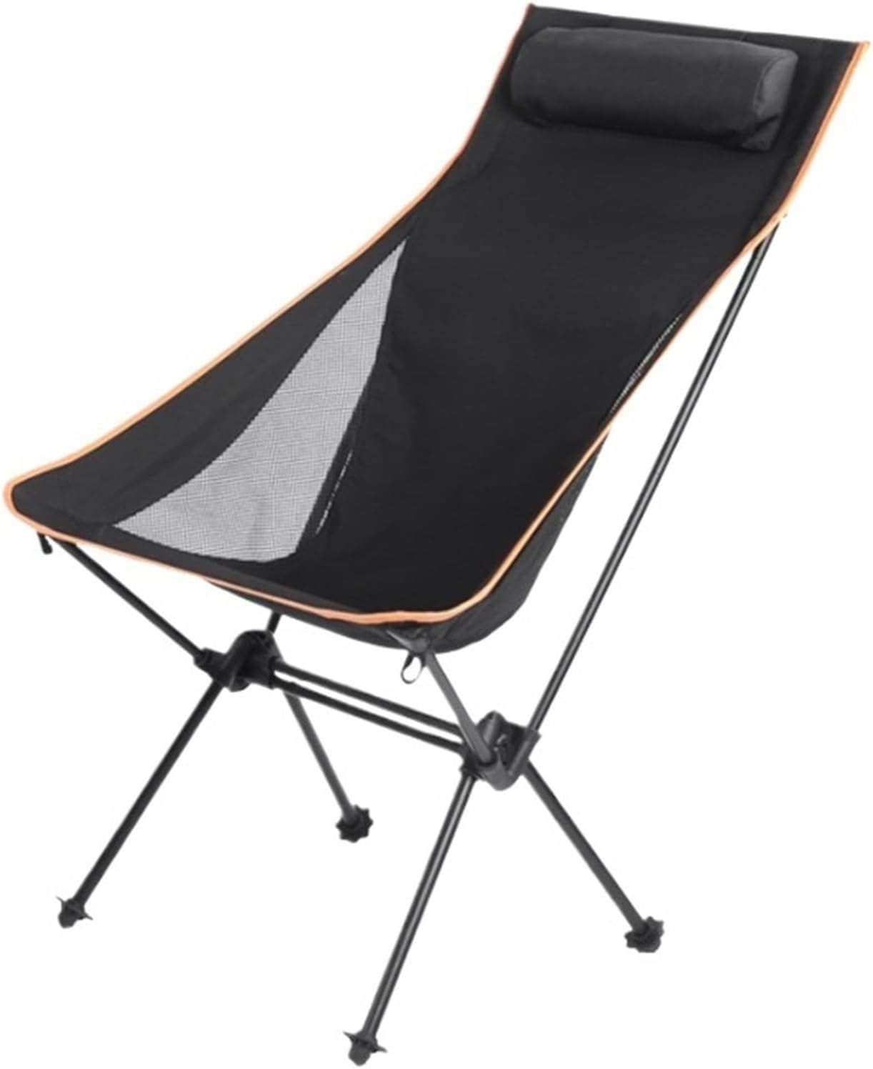 Portable Folding Chair High Back Camping Chair, Folding Backpacking Chairs for Outdoor Travel Picnic Hiking Fishing Adjustable Folding Chair(A)