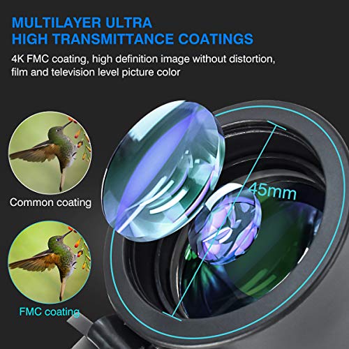 Newseego 50x60 High Definition Monokular Teleskop,Super Zoom Monokular Spyglass mit Smartphone Halter Stativ FMC… – Bild 3