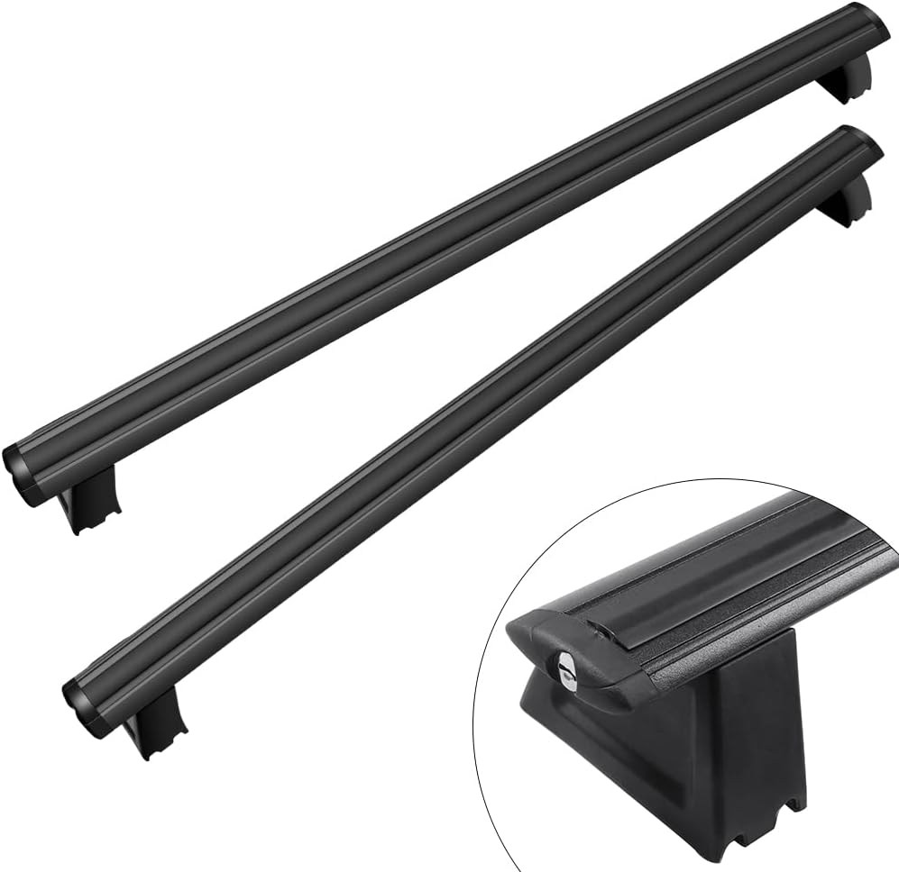 ROADFAR Roof Rack Aluminum Top Rail Carries Luggage Carrier for 2011 2012 2013 2014 2015 2016 2017 2018 2019 for Jeep Grand for Cherokee 3.0L 3.6L 5.7L 6.2L Baggage Rail Crossbars Thule Roof Rack