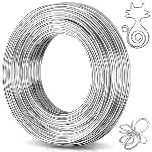 Basteldraht 3mm x 20m Silber Aluminiumdraht für DIY Schmuckherstellung Blumendekoration & Skulpturen