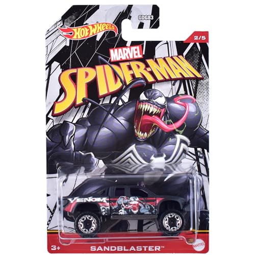 Hot Wheels Marvel Spider-Man - Chorro de arena Venom 2/5