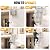 12-Step Attic Stairs Pull Down, Wall Mounted Attic Ladder, Folding Retractable Loft Ladder with Handrails, Heavy Duty Steel Attic Ladder for Loft, 28"×24" Storage Access (Ladder with Handrails)