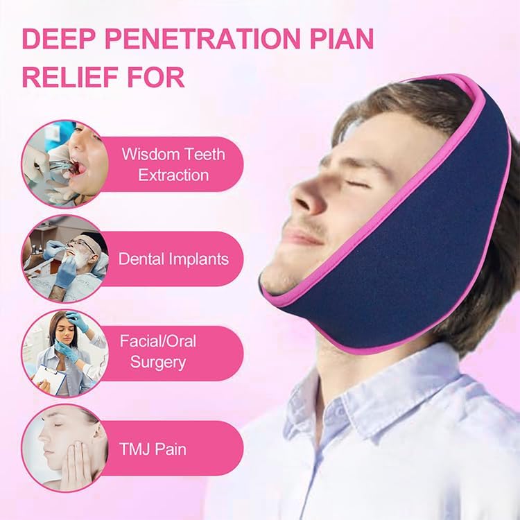 World-Bio Reusable Pink Face Ice Pack,Wisdom Teeth Ice Pack with 2 Gel Pack image 3
