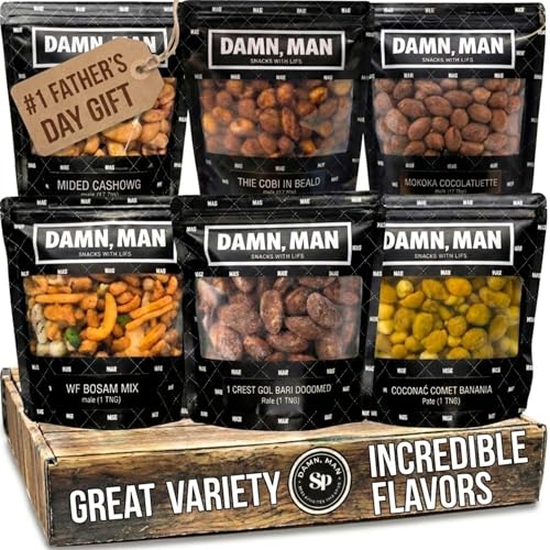 Gift Baskets for Men – Fathers Day Gift, Gourmet Nuts Gift Basket, Birthday Gift for...